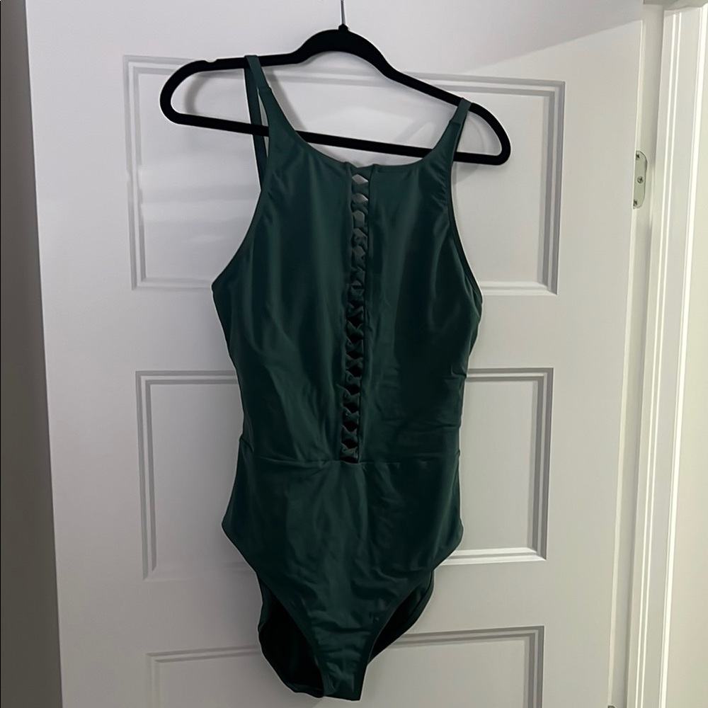 Dark Green One-Piece Swimsuit